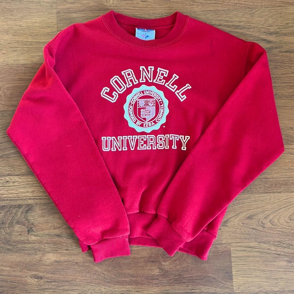 CORNELL UNIVERSITY crewneck sweatshirt youth size m 10-12 gently used condition